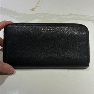 Ted Baker Laceyy Zip Around Black Wallet Leather